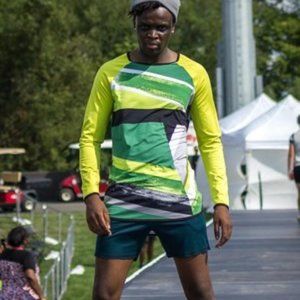 NWT ARLO Men Size Medium Designer HORACIO NIETO Long Sleeve Geo Pattern Shirt